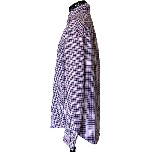 Men's Ralph Lauren Brand Button-Down Shirt 100% Cotton Pink Plaid Size XL - Picture 5 of 16